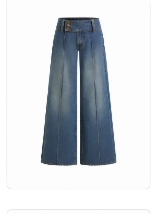 Cider Denim - Cider Wide-Leg Denim Jeans in Faded Blue